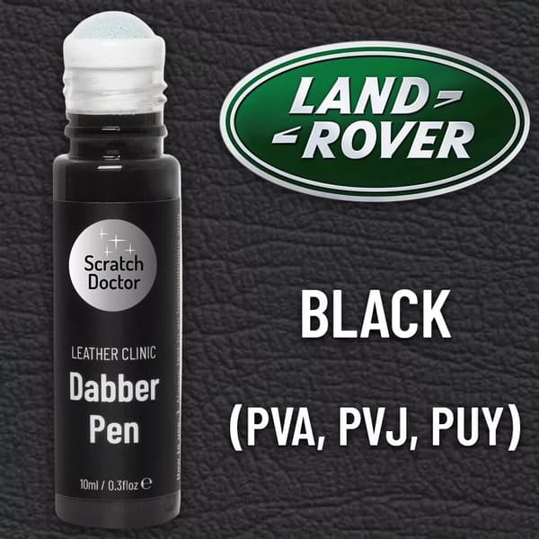 Leather Paint Dabber for LAND ROVER BLACK PVA PVJ PUY. Repair scratches & scuffs
