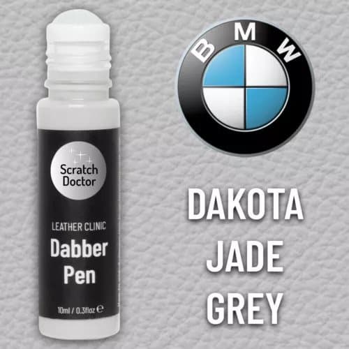 Leather Paint Dabber for BMW JADE GREY. Repair scratches, scuffs and small marks