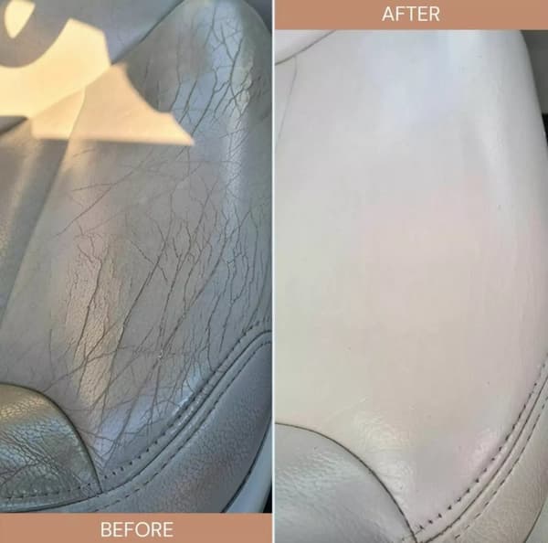 Leather Paint Dabber for AUDI PEARL SILVER. Repair scratches, scuffs & marks.