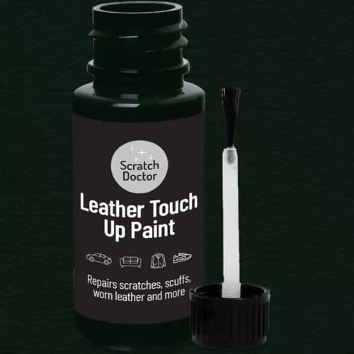 DARK GREEN Leather Touch Up Paint 15ml bags, shoes, purses, furniture, cars etc
