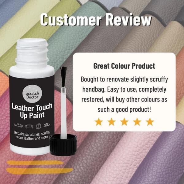 BLUE Leather Touch Up Paint 15ml for bags, shoes, purses, furniture etc