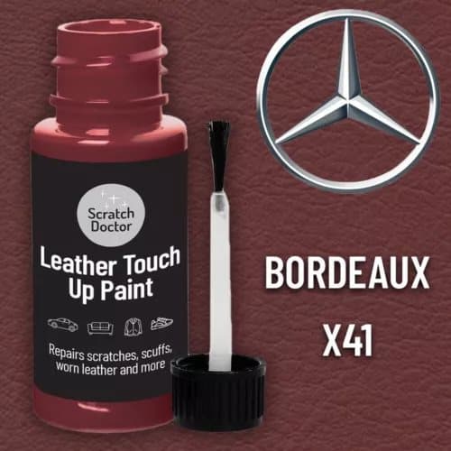 MERCEDES BORDEAUX X41 Leather Touch up Car Seat Repair Paint
