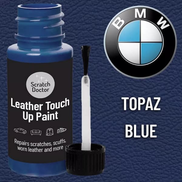 BMW TOPAZ BLUE Leather Touch up Car Seat Repair Paint