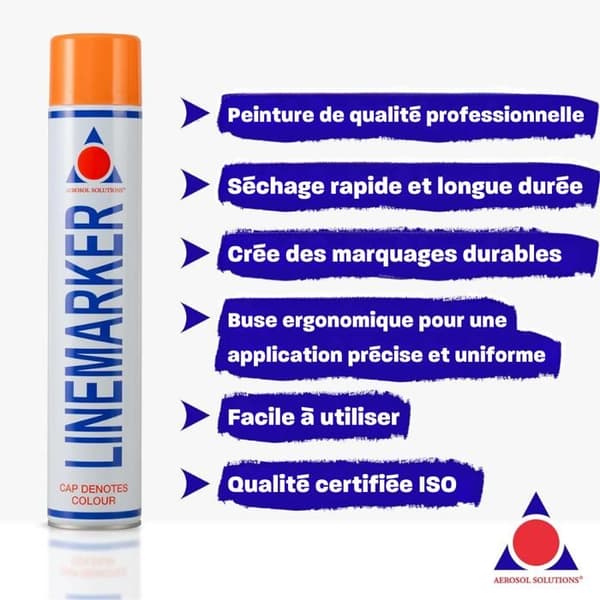Aerosol-lösningar - Linjemarkör - Orange målarburk 750ml