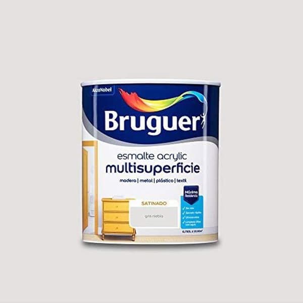 Bruguer Acrylic Multisurface Water Emalj Satin Grey Mist 750ml