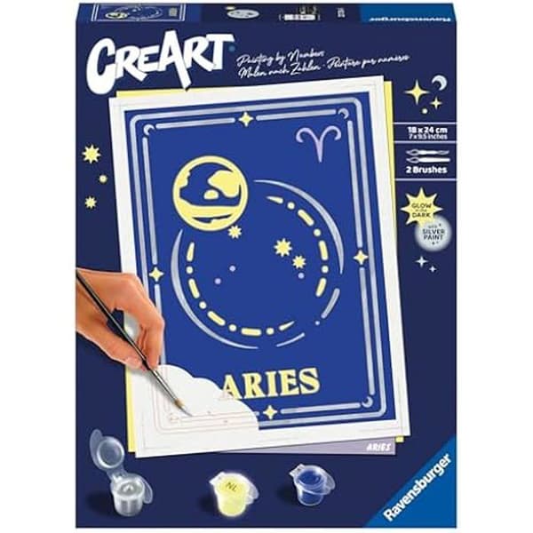 Målarbok med nummer - RAVENSBURGER - Väduren - Från 14 år - Flerfärgad - Komplett kit