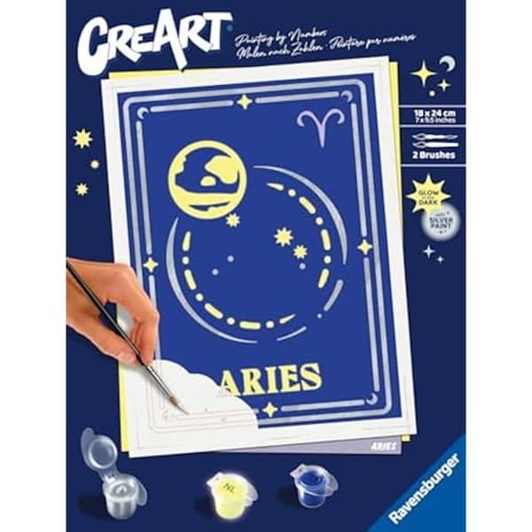 Målarbok med nummer - RAVENSBURGER - Väduren - Från 14 år - Flerfärgad - Komplett kit