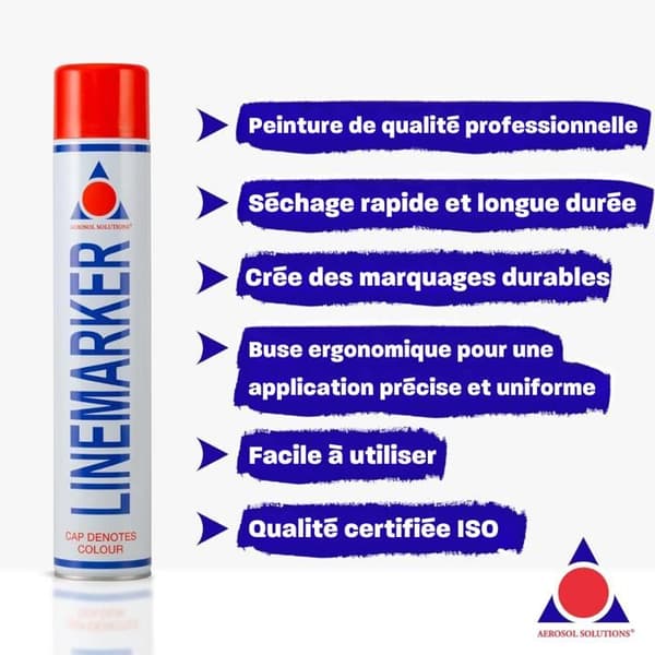 Aerosol Solutions - Linjemarkör - Röd färgbomb 750ml