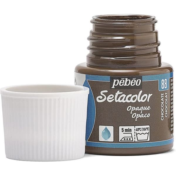 Tygfärg - PéBéo - Setacolor opaque - Choklad - 45 ml - Blandat