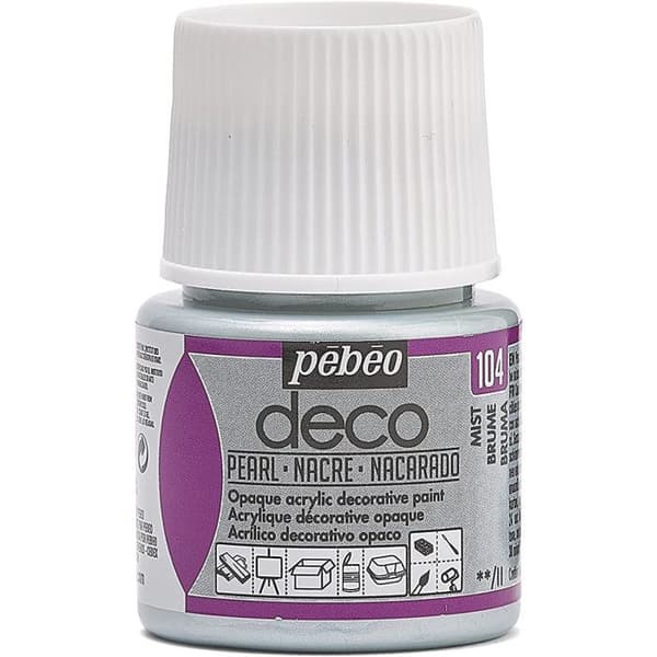 Akrylmålning - Pébéo - P.BO Dekor pärlemor - 45ml - Pärlemor - Dekorativ effekt
