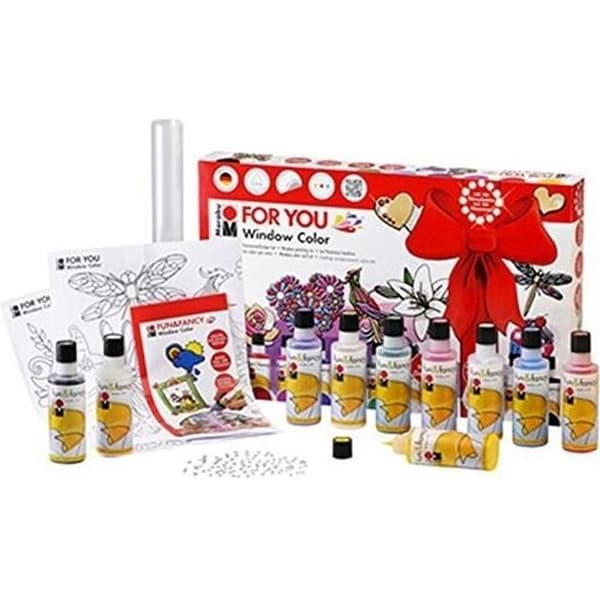 Fönsterfärg - MARABU - FUN & FANCY - Set för barn - Klara färger - Lätt att använda