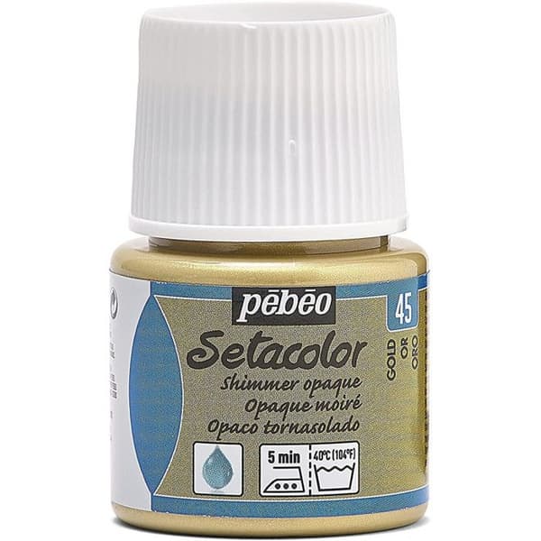 Tygfärg - Pébéo - Setacolor ogenomskinlig moiré guld - 45 ml - Iridescent färg - För olika tyger
