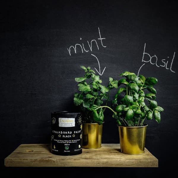 Creative Deco Slate Paint Blackboard Paint | 1000ml | 10 m² - 1L Effektiv | matt | Vattenbaserad