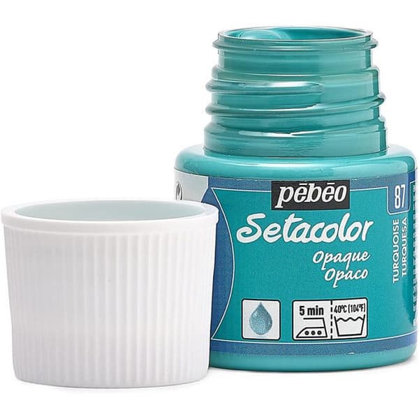 Textilfärg - Pébéo - Setacolor opak - Turkos N°87 - 45ml - Intensiva färger
