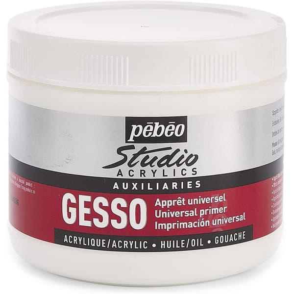 Primer - PEBEO - Gesso Studio - 500 ml - Vit - Snabbtorkande - Matt yta