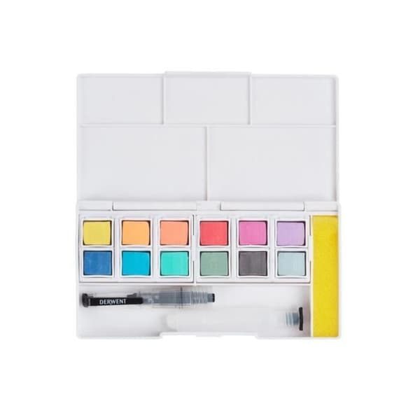 Set Pastell Shades Paint Pan akvarellrutor av Derwent