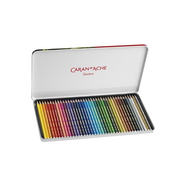 Akvarellfärgade pennor - CARAN D'ACHE - PRISMALO - Set med 40 - Blå och flerfärgade - Blandat