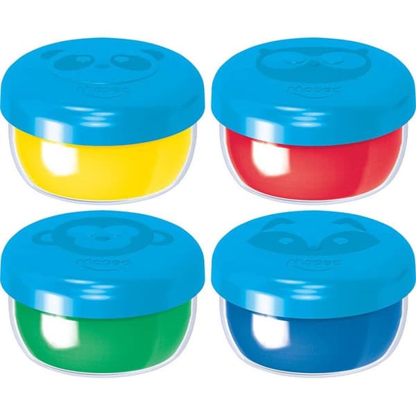 MAPED Fingerfärgkrukor - 4 x 80 g