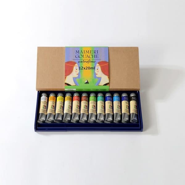 Maimeri gouachefärg - M2098335 - Gouache - Box med 12 tuber 20 ml fina färger