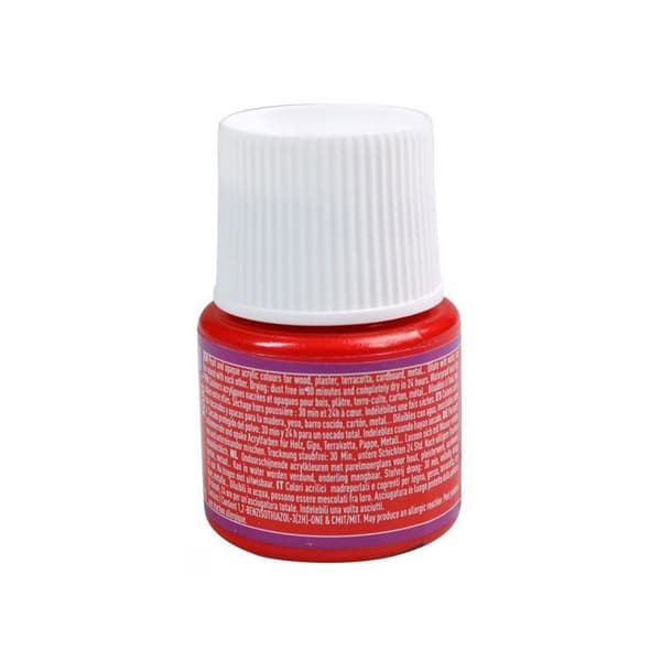 Färg - Pébéo - P.BO Déco - Röd pärlemor - 45ml - Akryl - Matt