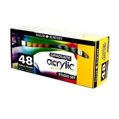 Kreativt hobbykit - DALER ROWNEY - 123900048 - 48 akrylfärger - Innehåll 22 ml