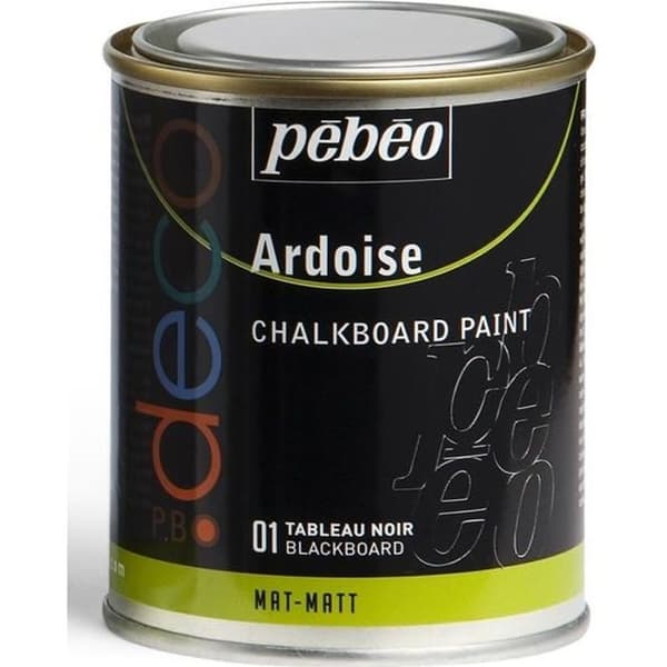 PEBEO skifferfärg - Svart - 250 ml - Akryl - Matt finish - Torktid 4 timmar - Täckt yta 1m²