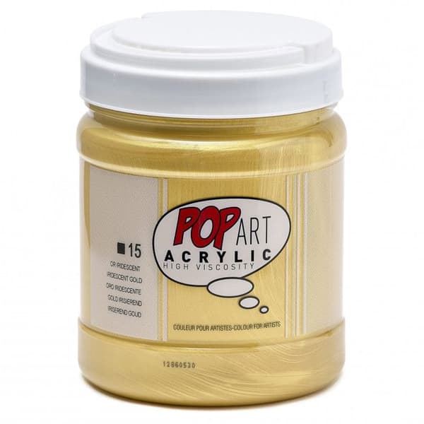Akrylfärg - PÉBÉO - Pop Art - 700 ml - Guld - Hög viskositet