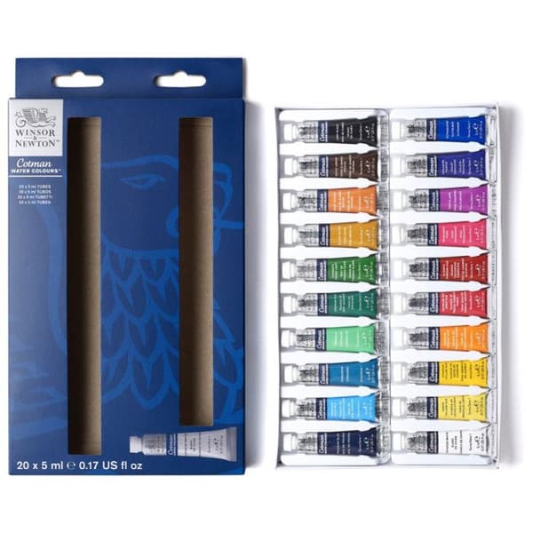Akvarellfärg - Fin - Winsor och Newton - Cotman - 20 tuber - 5ml