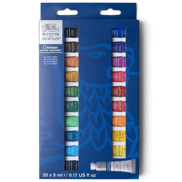 Akvarellfärg - Fin - Winsor och Newton - Cotman - 20 tuber - 5ml