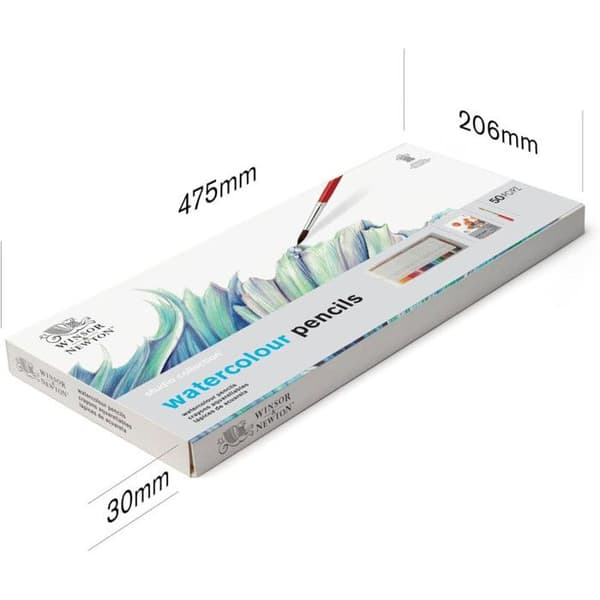 Akvarellfärgpennor i låda - Winsor &amp; Newton - 50-delars kollektion