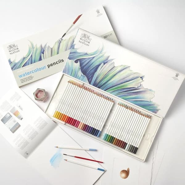 Akvarellfärgpennor i låda - Winsor & Newton - 50-delars kollektion