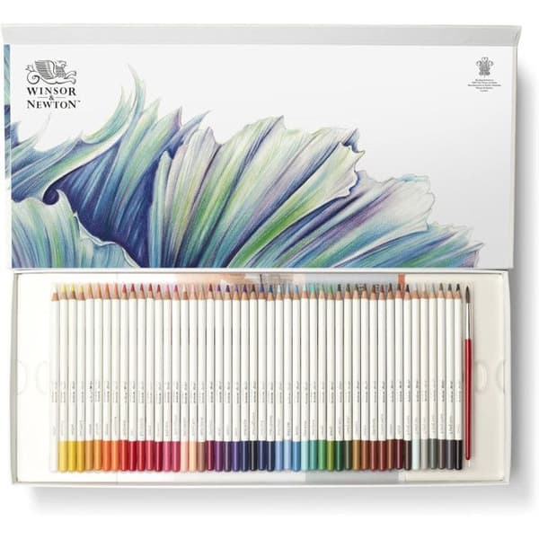 Akvarellfärgpennor i låda - Winsor & Newton - 50-delars kollektion
