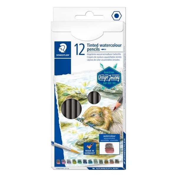 Staedtler akvarellkritor, set med 12 stycken