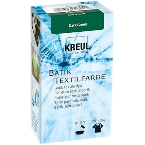 Textilfärg - KREUL - Javana Batik - Pulver 70 g - Färg mörkgrön - Intensiv färgning