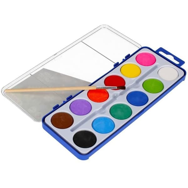 Pixelspel L'aquarelle målar 12 färger med en pensel