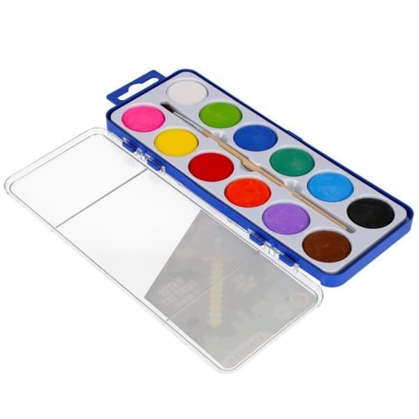 Pixelspel L'aquarelle målar 12 färger med en pensel