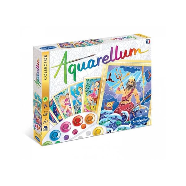 Coffret Aquarellum Collector - Grekiska Gudar och Gudinnor - SENTOSPHERE - Flerfärgad - Gul