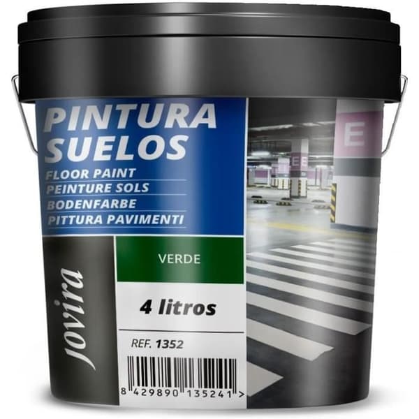 Acyrl färg - JOVIRA PINTURAS - 4 liter - Grön - Hög vidhäftning - Snabbtorkande - Matt