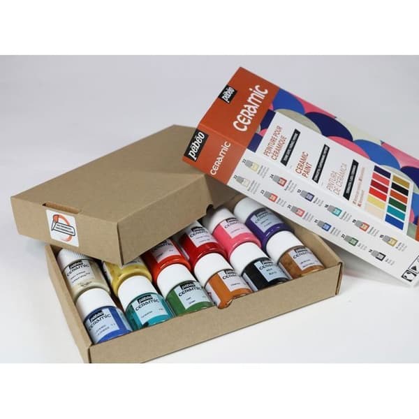Set med 12 keramiska färger - 12 x 20 ml