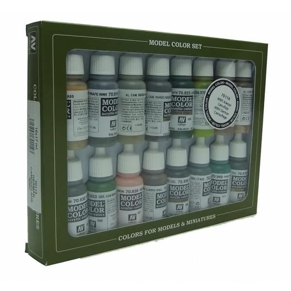 Vallejo Modellfärger Set - WWII Tysk Kamouflage (x16) - (VAL70114)