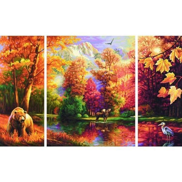 Triptyk måla efter nummer - Schipper - 609260650 - Indian Summer - Multicolor - 12 år och uppåt