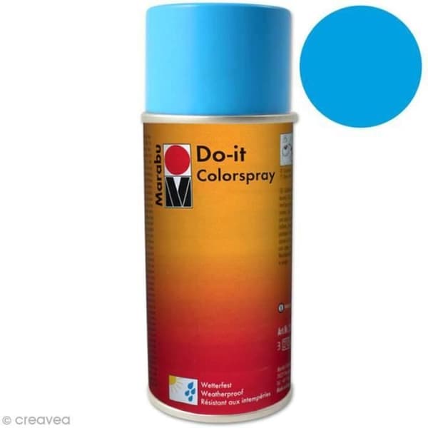 Sprayfärg - MARABU - DO IT - 150 ml - Azurblå nr 90 - Satinmatt