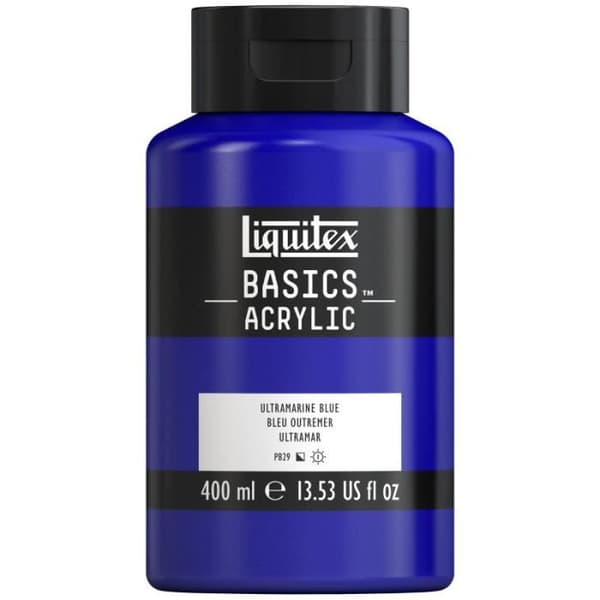 Akrylfärg - LIQUITEX - Basics - 400ml - Ultramarinfärg - Sattfinish