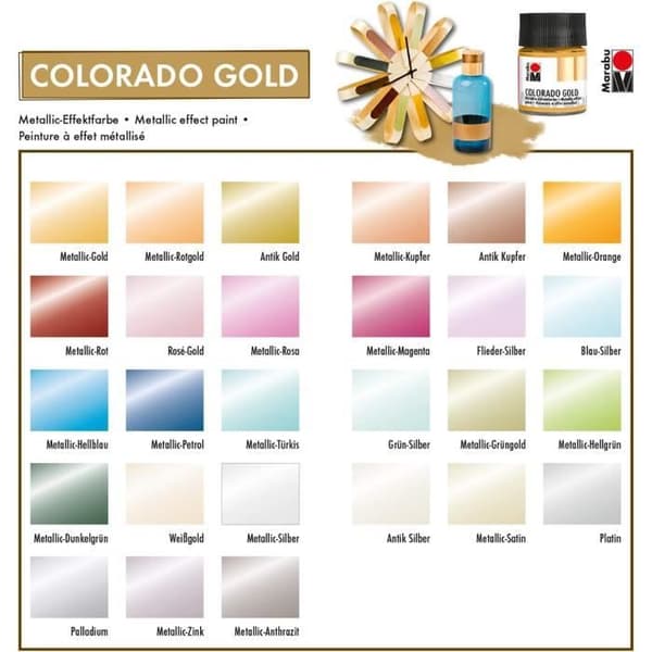 Marabu Effektfärg, Metallisk Guld, 225 ML 1:a Pack