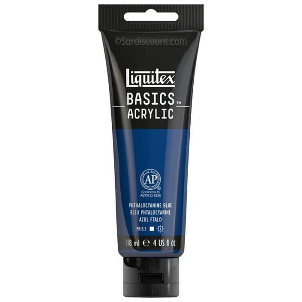LIQUITEX BASICS ACRYLIC 118ML TUB 316 PHTHALOCYANINEBLÅ NYANS GRÖN