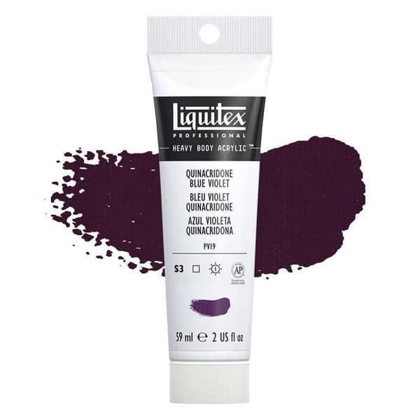 Akrylfärg - Liquitex - Heavy Body - 59 ml - Quinacridonblå lila - Blandad