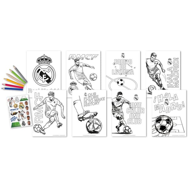 Real Madrid Sticker Colouring set