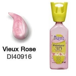 3D Måleri - Diam's - Gammal Rosé Perle - 37ml - Relief - Opaque