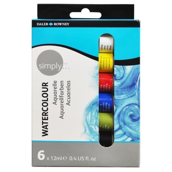 Simply Set med 6 akvareller Simply 12 ml