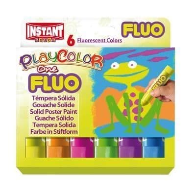 Solid Gouache Paint Sticks 10g - Playcolor Fluo One - 6 olika färger - 10431